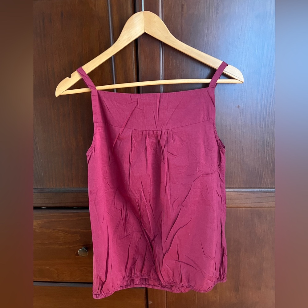 Loft Feminine Coquette Ruffle Neck Sleeveless Layering Cami Top S - Picture 2 of 3